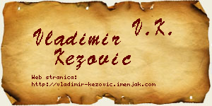 Vladimir Kezović vizit kartica